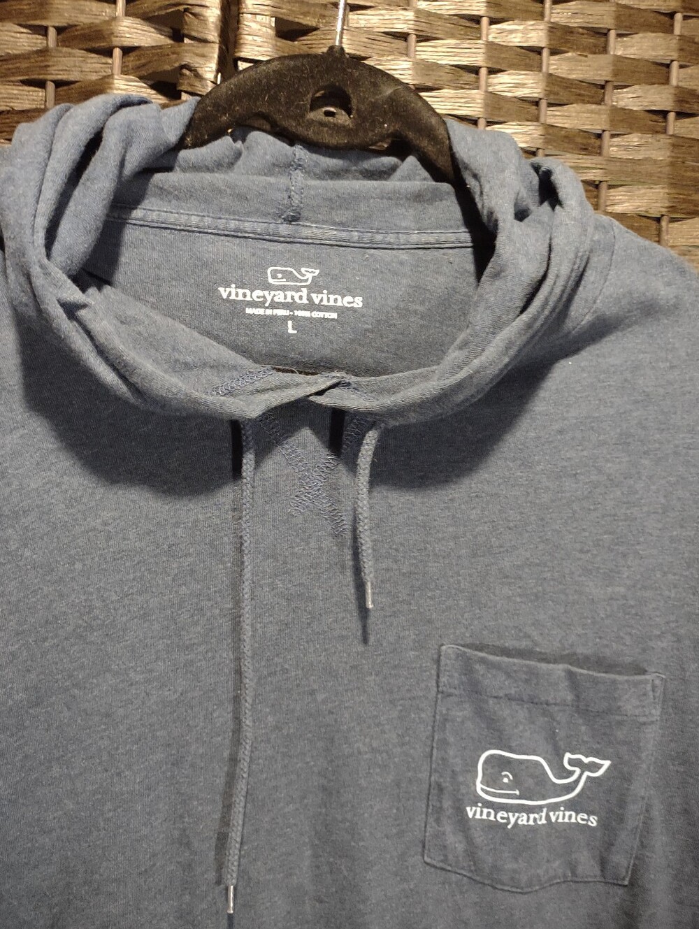 Vineyard Vines Blue Men's Size L long sleeve hooded pullover - Picture 3 of 3
